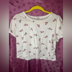 Messy Bun Just Chillin Boba Tea Crop Top